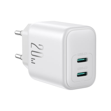 JOYROOM 2x USB-C 20W PD QC 3.0 mains charger - white – image 2
