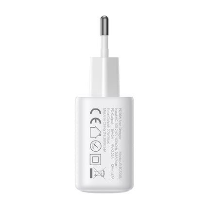 JOYROOM 2x USB-C 20W PD QC 3.0 mains charger - white – image 4