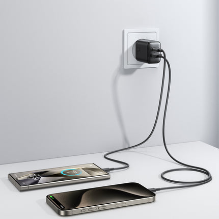 JOYROOM USB-C and USB-A 25W SFC PPS PD mains charger - black – image 10