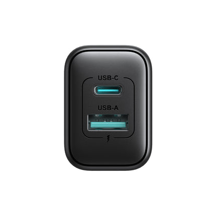 JOYROOM USB-C and USB-A 25W SFC PPS PD mains charger - black – image 4