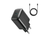 JOYROOM USB-C 25W SFC PPS PD wall charger + 1m USB-C cable - black