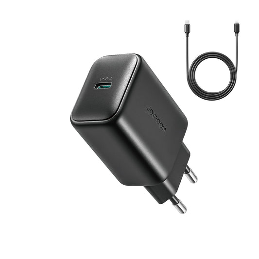 JOYROOM USB-C 25W SFC PPS PD wall charger + 1m USB-C cable - black