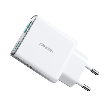 JOYROOM Small and super-slim 20W USB-A USB-C wall charger - white – image 3