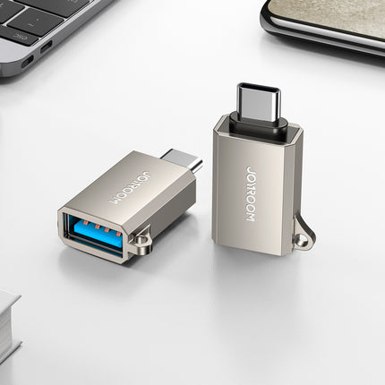 JOYROOM USB-C (male) - USB-A (female) adapter with lanyard eyelet - silver – image 7
