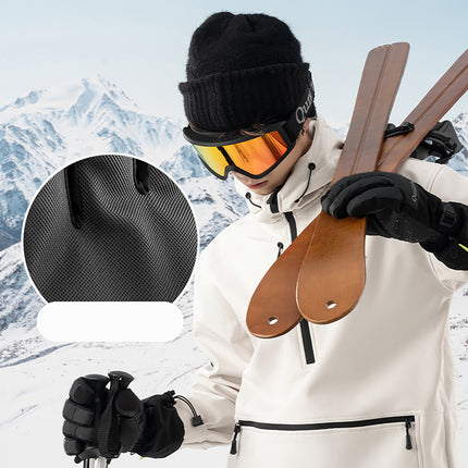 Qunature Waterproof touchscreen ski gloves for the Finger Style phone, size M - black – image 8