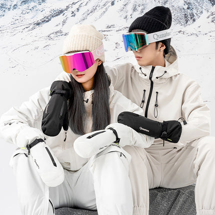 Qunature Full Length fingerless ski gloves, size M, waterproof - black – image 4