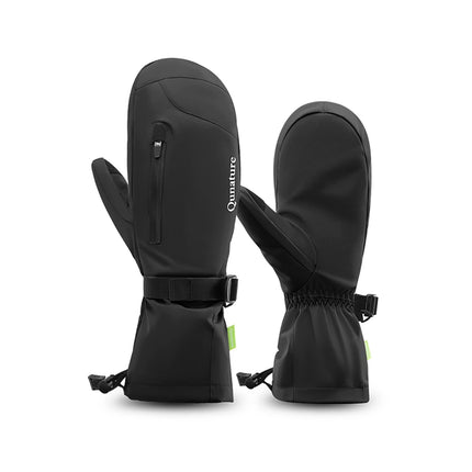 Qunature Full Length fingerless ski gloves, size M, waterproof - black – image 6