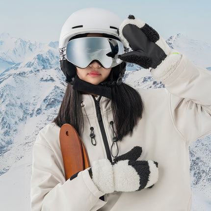 Qunature Panda ski gloves for children and adults, size S - black/white – image 3