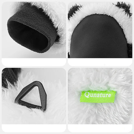 Qunature Panda ski gloves for children and adults, size S - black/white – image 8