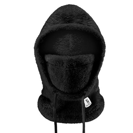 Qunature Warm Arctic Velvet winter ski balaclava made of fur, size L - black