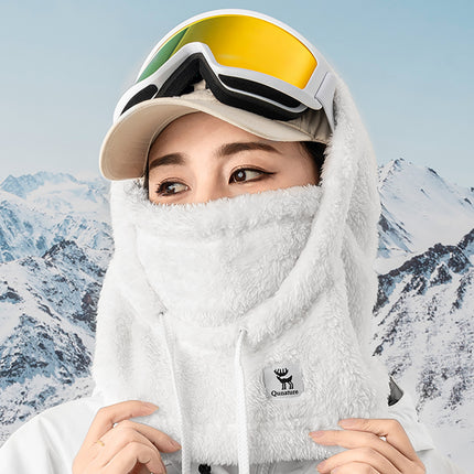 Qunature Warm Arctic Velvet winter ski balaclava made of fur, size L - white – image 4