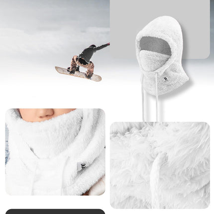 Qunature Warm Arctic Velvet winter ski balaclava made of fur, size L - white – image 7