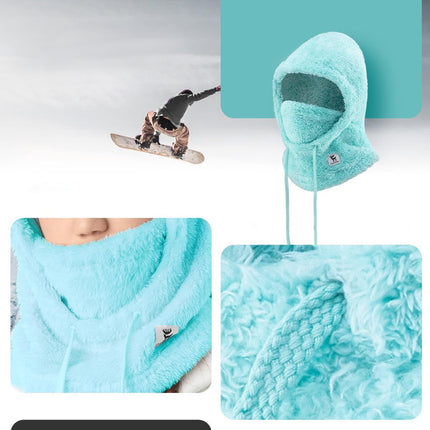Qunature Warm Arctic Velvet winter ski balaclava made of fur, size M - mint – image 5