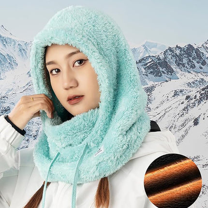 Qunature Warm Arctic Velvet winter ski balaclava made of fur, size M - mint – image 6