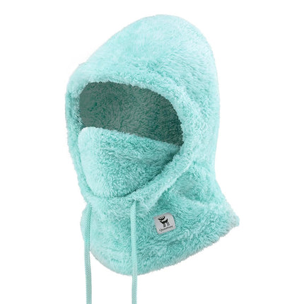 Qunature Warm Arctic Velvet winter ski balaclava made of fur, size M - mint – image 10