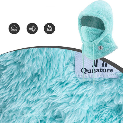 Qunature Warm Arctic Velvet winter ski balaclava made of fur, size M - mint – image 12