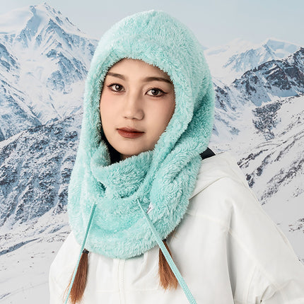 Qunature Warm Arctic Velvet winter ski balaclava made of fur, size M - mint – image 16