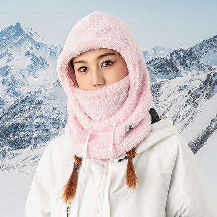 Qunature Warm Arctic Velvet winter ski balaclava made of fur, size M - pink – image 3