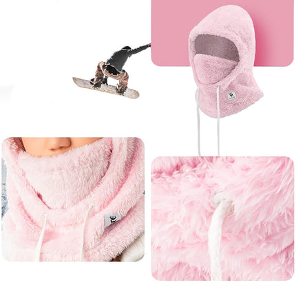 Qunature Warm Arctic Velvet winter ski balaclava made of fur, size M - pink – image 6