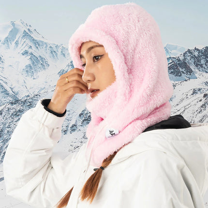 Qunature Warm Arctic Velvet winter ski balaclava made of fur, size M - pink – image 8