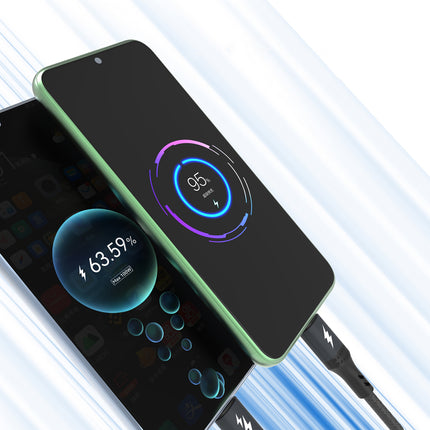 DUDAO 3in1 Cable 60W USB-A - MicroUSB USB-C iPhone Lightning 1.2m - black – image 3