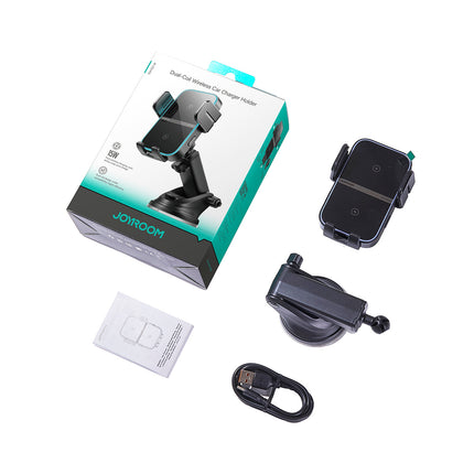 JOYROOM Phone holder with inductive charger on the dashboard - black – image 3