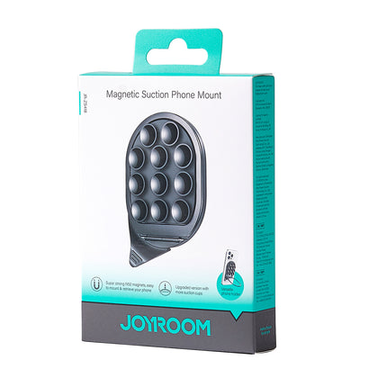 JOYROOM Magnetic smartphone holder with suction cups for mirror glass - black – image 2
