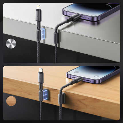 JOYROOM USB-A - iPhone Lightning cable with organizer, magnetic holder, 1.2 m - gray – image 9