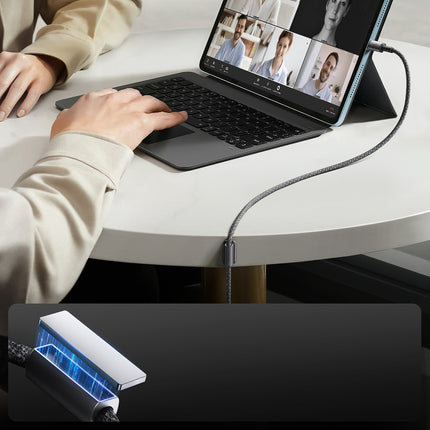 JOYROOM USB-A - USB-C cable with organizer and magnetic holder, 1.2 m - gray – image 9