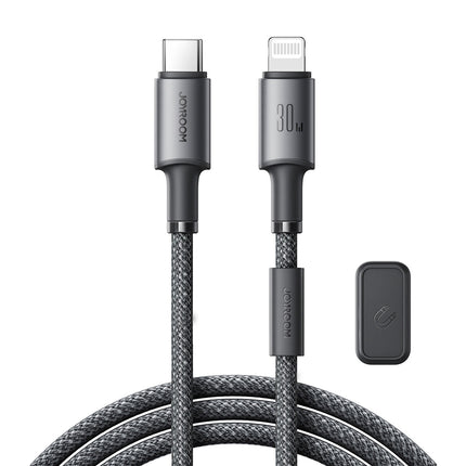 JOYROOM USB-C - iPhone Lightning cable with organizer and magnetic holder, 1.2 m - gray