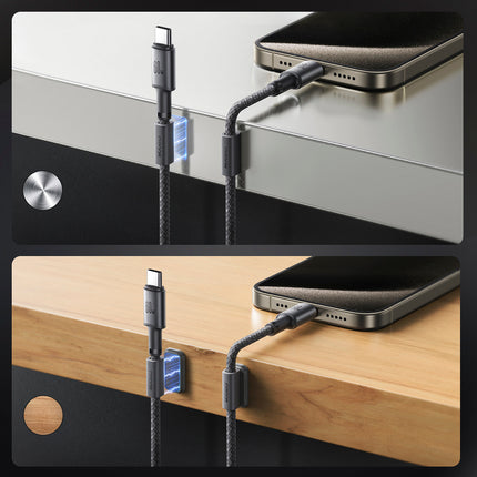 JOYROOM USB-C - USB-C cable with organizer and magnetic holder, 1.2 m - gray – image 4