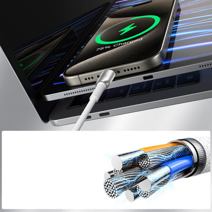 JOYROOM Cutting-Edge Series 3A USB-A - USB-C cable 1.2m - gray – image 22