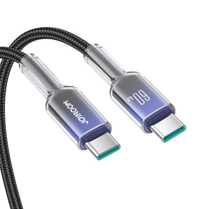 JOYROOM Crystal-Clear Series 60W USB-C - USB-C cable 1.2m - black – image 7