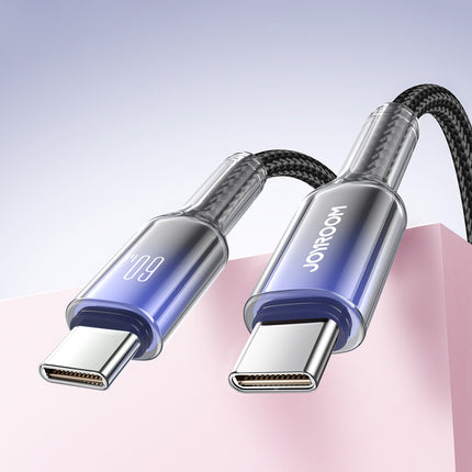JOYROOM Crystal-Clear Series 60W USB-C - USB-C cable 1.2m - black – image 9