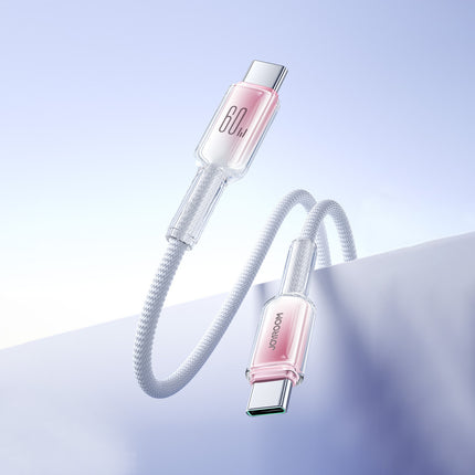 JOYROOM Crystal-Clear Series 60W USB-C - USB-C cable 1.2m - white – image 10