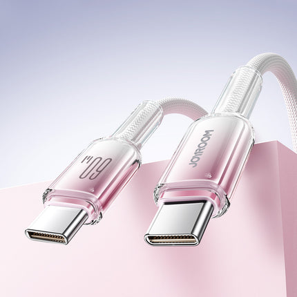 JOYROOM Crystal-Clear Series 60W USB-C - USB-C cable 1.2m - white – image 9