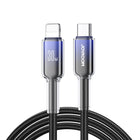JOYROOM Crystal-Clear Series 30W USB-C - iPhone Lightning cable 1.2m - black
