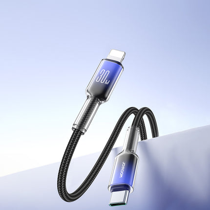JOYROOM Crystal-Clear Series 30W USB-C - iPhone Lightning cable 1.2m - black – image 10