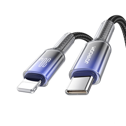 JOYROOM Crystal-Clear Series 30W USB-C - iPhone Lightning cable 1.2m - black – image 2