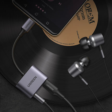 UGREEN USB-C - USB-C + 3.5mm mini jack audio adapter - gray – image 3