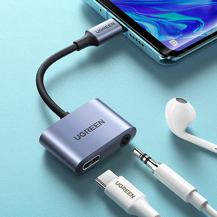 UGREEN USB-C - USB-C + 3.5mm mini jack audio adapter - gray – image 8