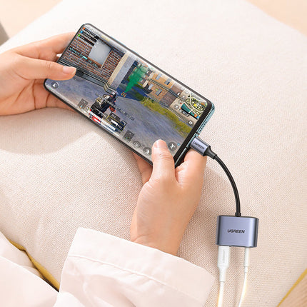 UGREEN USB-C - USB-C + 3.5mm mini jack audio adapter - gray – image 9