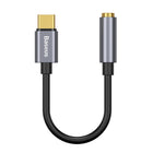 BASEUS USB-C headphone adapter - mini jack 3.5mm DAC 24 bit 48KHz - gray