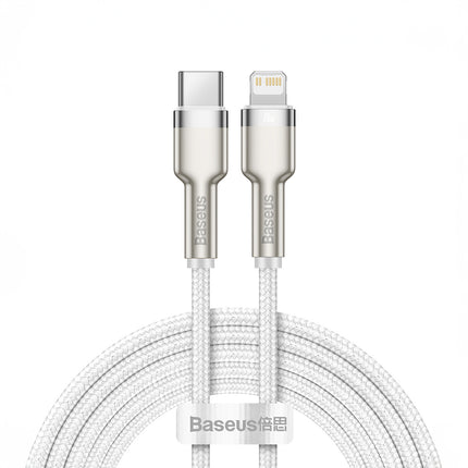 BASEUS iPhone USB-C cable - Lightning Series Metal Data 20W PD 2m - white
