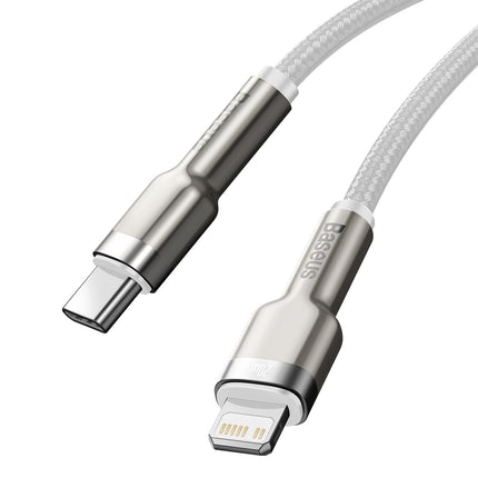 BASEUS iPhone USB-C cable - Lightning Series Metal Data 20W PD 2m - white – image 4