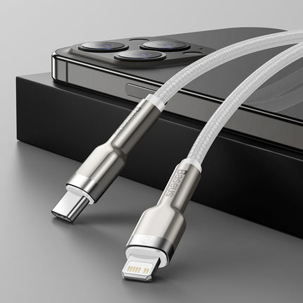 BASEUS iPhone USB-C cable - Lightning Series Metal Data 20W PD 2m - white – image 9