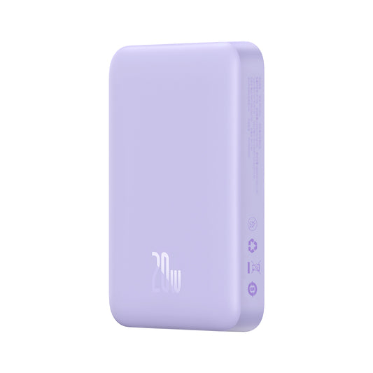 BASEUS Magnetic induction powerbank 10000mAh 20W + USB-C cable - purple
