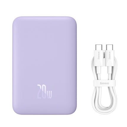 BASEUS Magnetic induction powerbank 10000mAh 20W + USB-C cable - purple – image 5