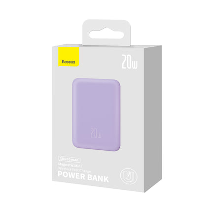 BASEUS Magnetic induction powerbank 10000mAh 20W + USB-C cable - purple – image 7