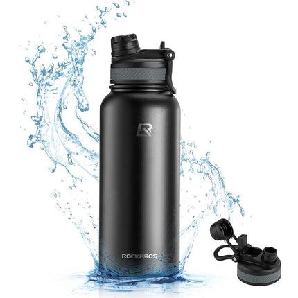 ROCKBROS Bicycle bottle, thermal bottle for drinks, stainless steel, 530 ml - black – image 2
